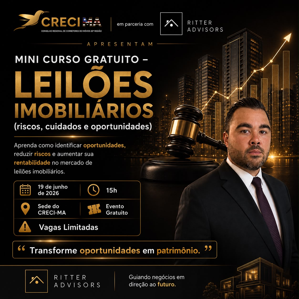 Mini Curso Gratuito – Leilões Imobiliários: Negócios, Riscos e Cuidados.